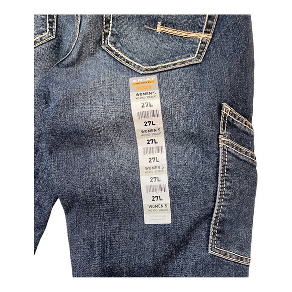 Ariat® Ladies Rebar DuraStretch Riveter Straight Leg Jeans Mid Rise 27 Long - Picture 6 of 9